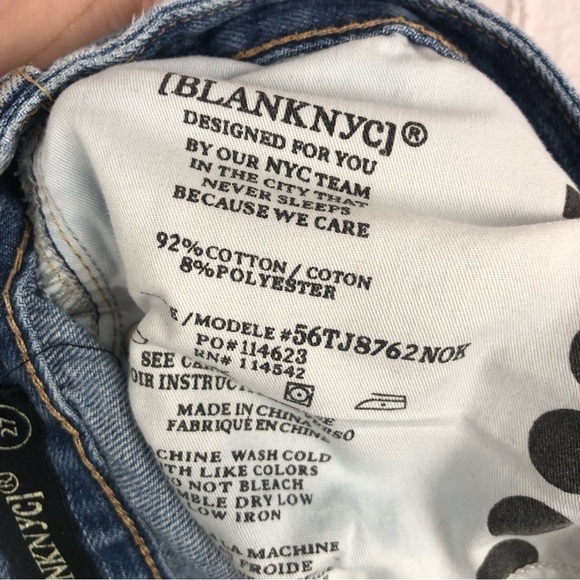 Blank NYC distressed denim cut off shorts size 27 - Picture 7 of 8